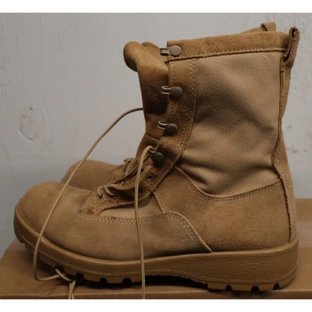 BATES Mens 11 W Gore-Tex Military Boots Temperate Brown Combat E33100A Steel Toe